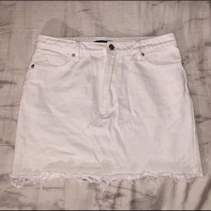 White Denim Skirt